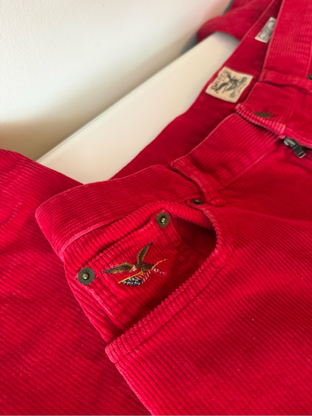 American Living Vintage Women's Red Corduroy Cotton Pants size 6